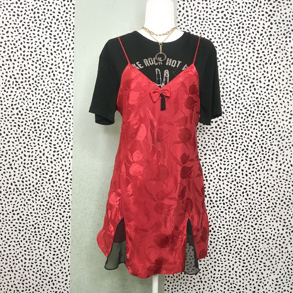 Gold Label Victoria’s Secret Wine Slip Dress
